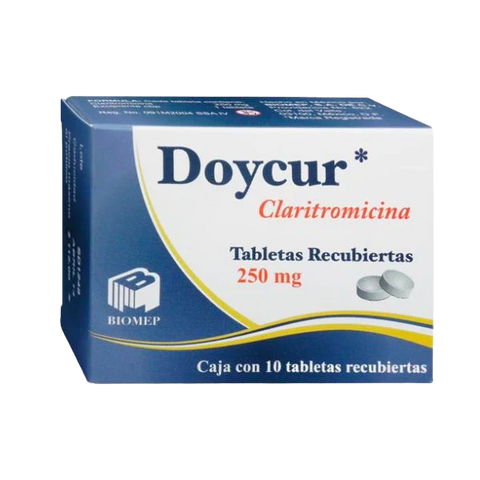 CLARITROMICINA DOYCUR C/10 TAB. 250 MG.