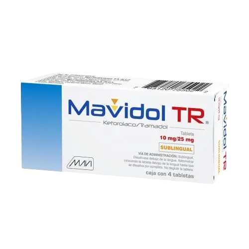 KETOROLACO/TRAMADOL MAVIDOL TR C/4 TAB. SUBLINGUALES 10/25 MG