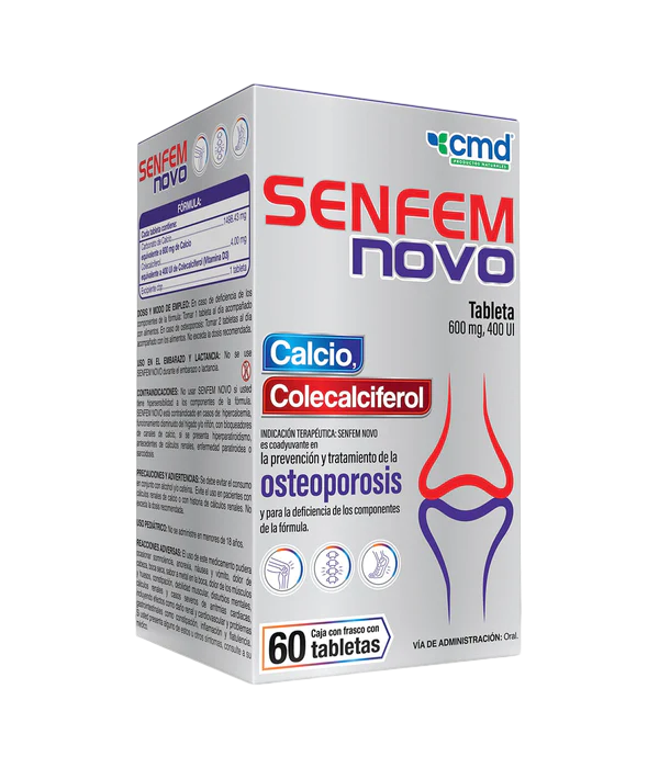 COLECALCIFEROL SENFEM NOVO C/60 TABS. 600 MG/400 UI.