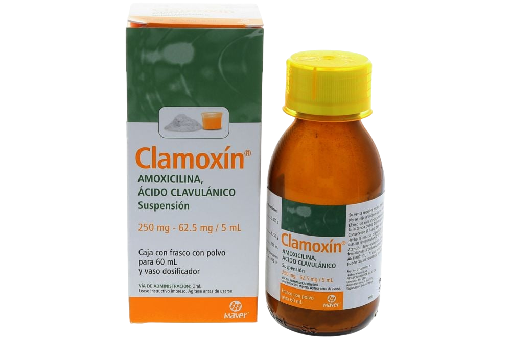 AMOXICILINA/ACIDO CLAVULANICO CLAMOXIN SUSP. 60 ML. 250/62.50 MG.