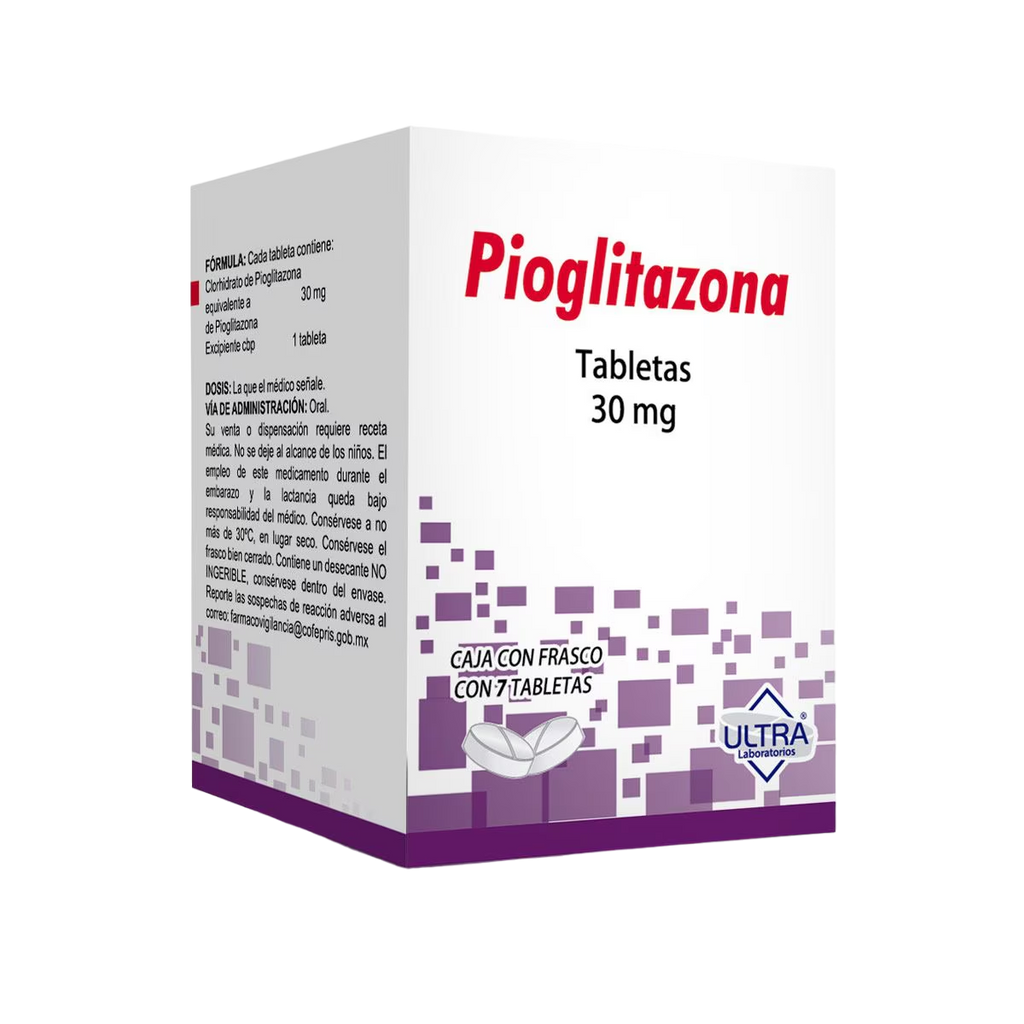 PIOGLITAZONA 30 MG C/7 TAB