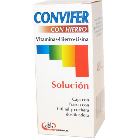 VITAMINAS/HIERRO/LISINA CONVIFER SOL. 110 ML.