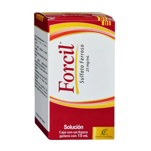 SULFATO FERROSO FORCIL SOL. GOTAS 15 ML. 125 MG.