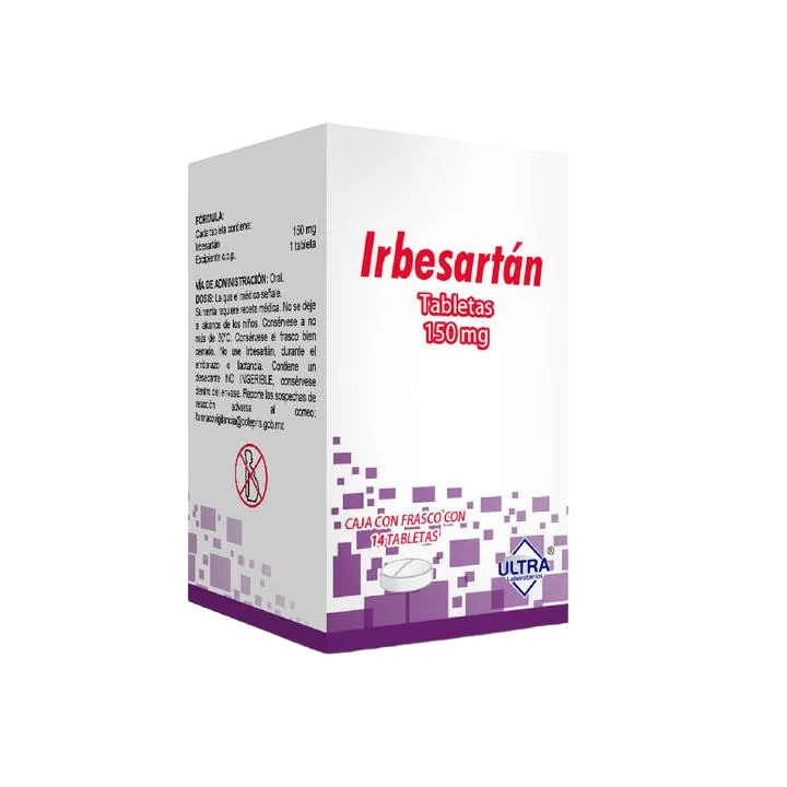 IRBESARTÁN (ULTRA) C/14 TAB. 150 MG.