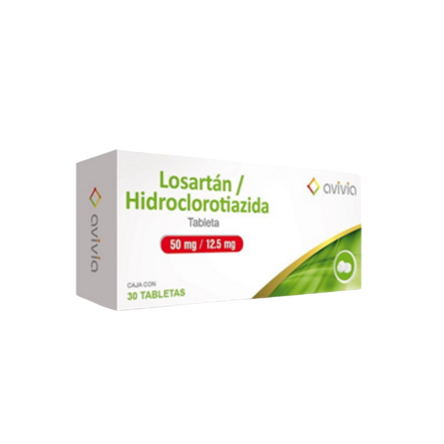 LOSARTÁN/HIDROCLOROTIAZIDA (AVIVIA) C/30 TAB. 50/12.5 MG.