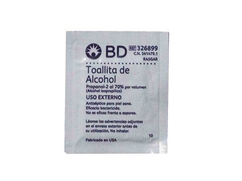 TOALLITAS BD DE ALCOHOL INDV