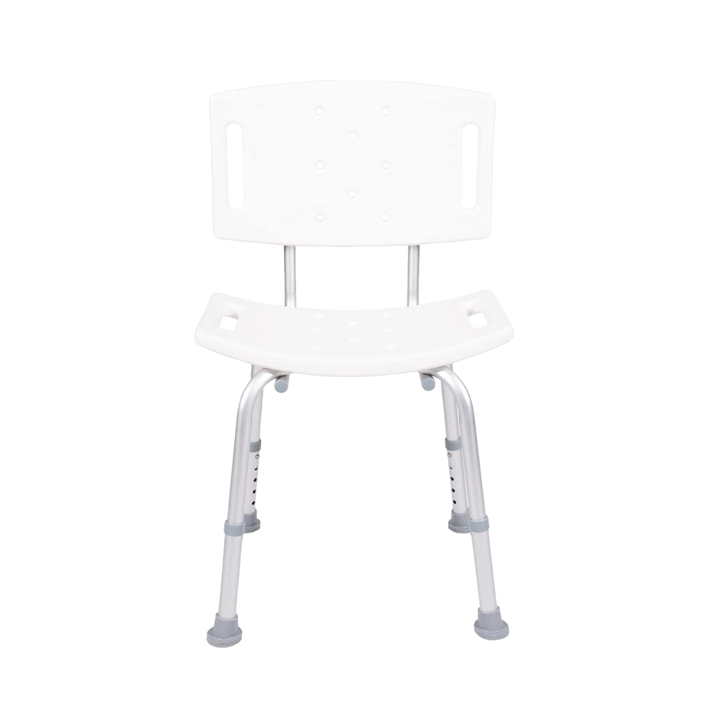 SILLA DUCHA ALUMINIO CON RESPALDO 1 PIEZA