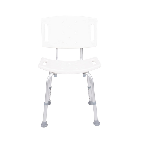 SILLA DUCHA ALUMINIO CON RESPALDO 1 PIEZA
