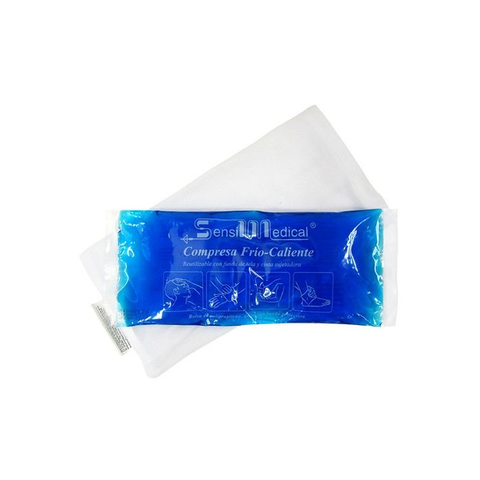 COMPRESA FRIA O CALIENTE GEL DE 23X10CM CON FUNDA DE TELA Y CINTA SUJETADORA